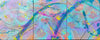 Movement Forward (Triptych) - Abstract colorful original painting series