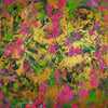 Gilded Verdance - Peinture abstraite dorée, verte et rose