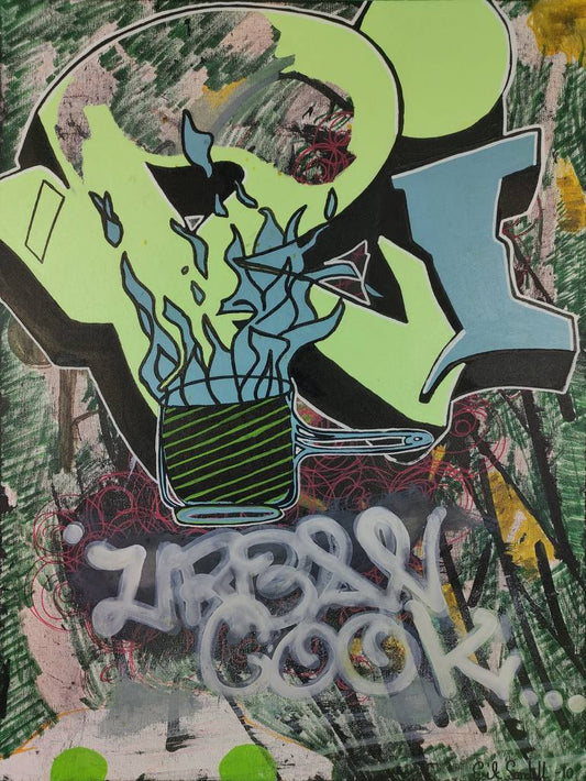 R.I.P der städtische Koch - Originale Straßenkunstmalerei