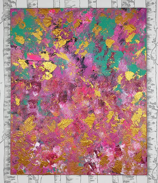 Let them shine - Abstract golden shimmer painting by Erik Sandell