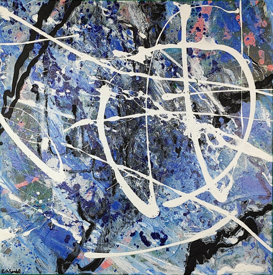 Baltic Sea I - Water, Wind - Abstract painting by Erik Sandell