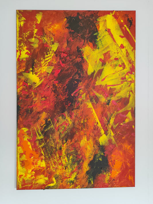 Phoenix Rising – A Symbol of Hope and Strengthg - Abstract art piece
