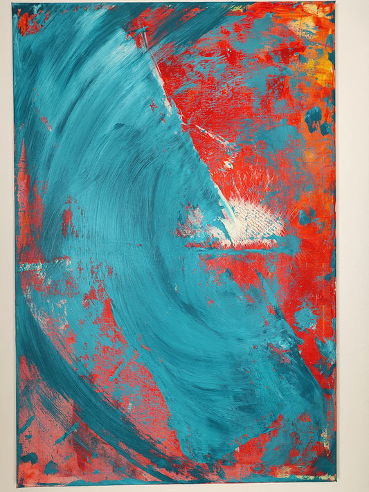 Eternal Tides and Embers - Abstract art