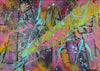 Loud. Speak Up - Abstract colorful original painting by Erik Sandell 