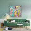 Peace Mission Abstract painting by Erik Sandell room view
